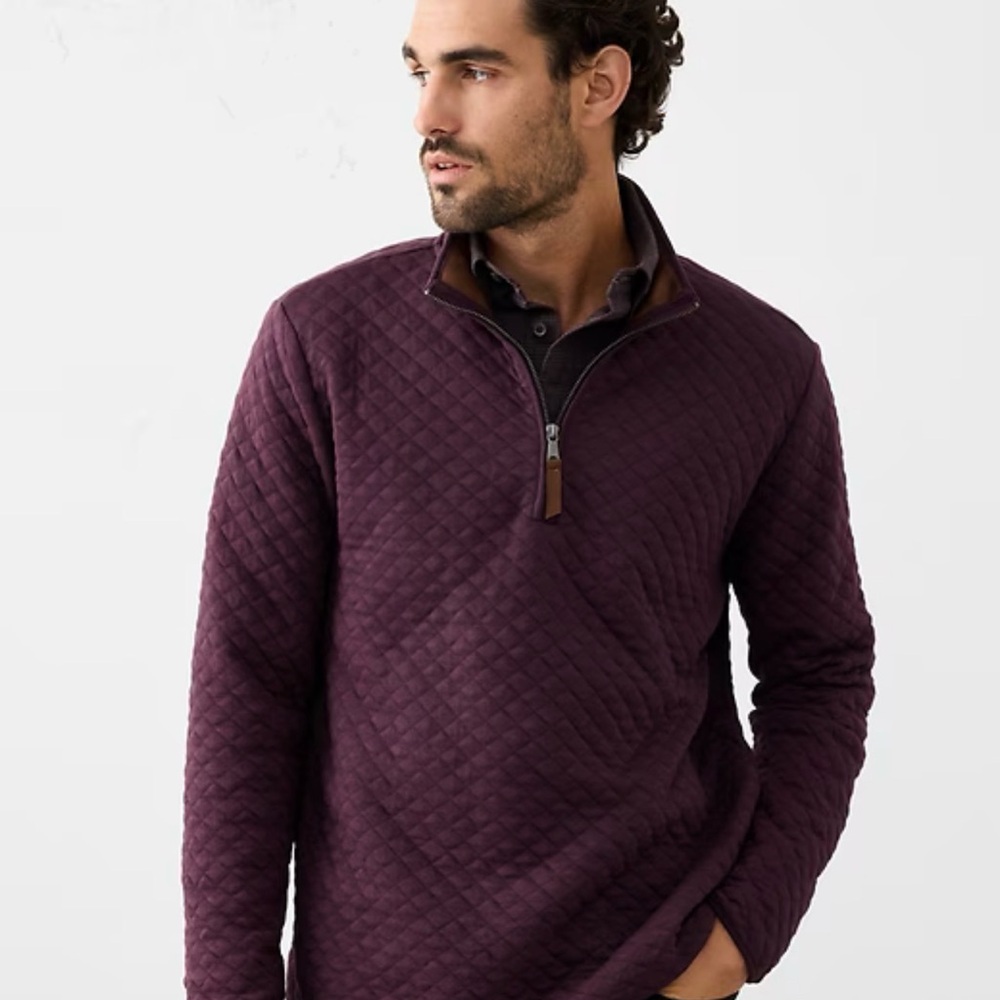 Banana Republic Waffle Knit Qtr Zip Pullover XL